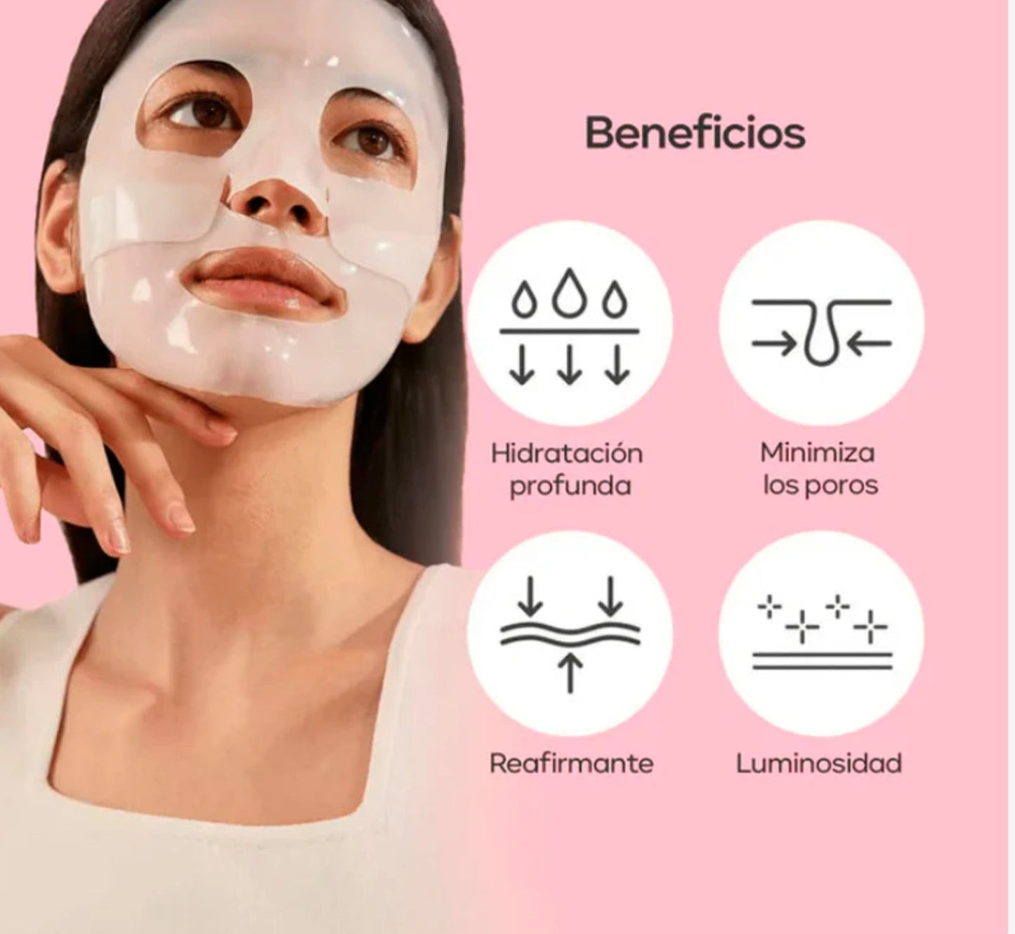 Mascarilla Facial Hidratant Colageno - 6 Mascarillas + 4 gratis (10 Mascarillas)